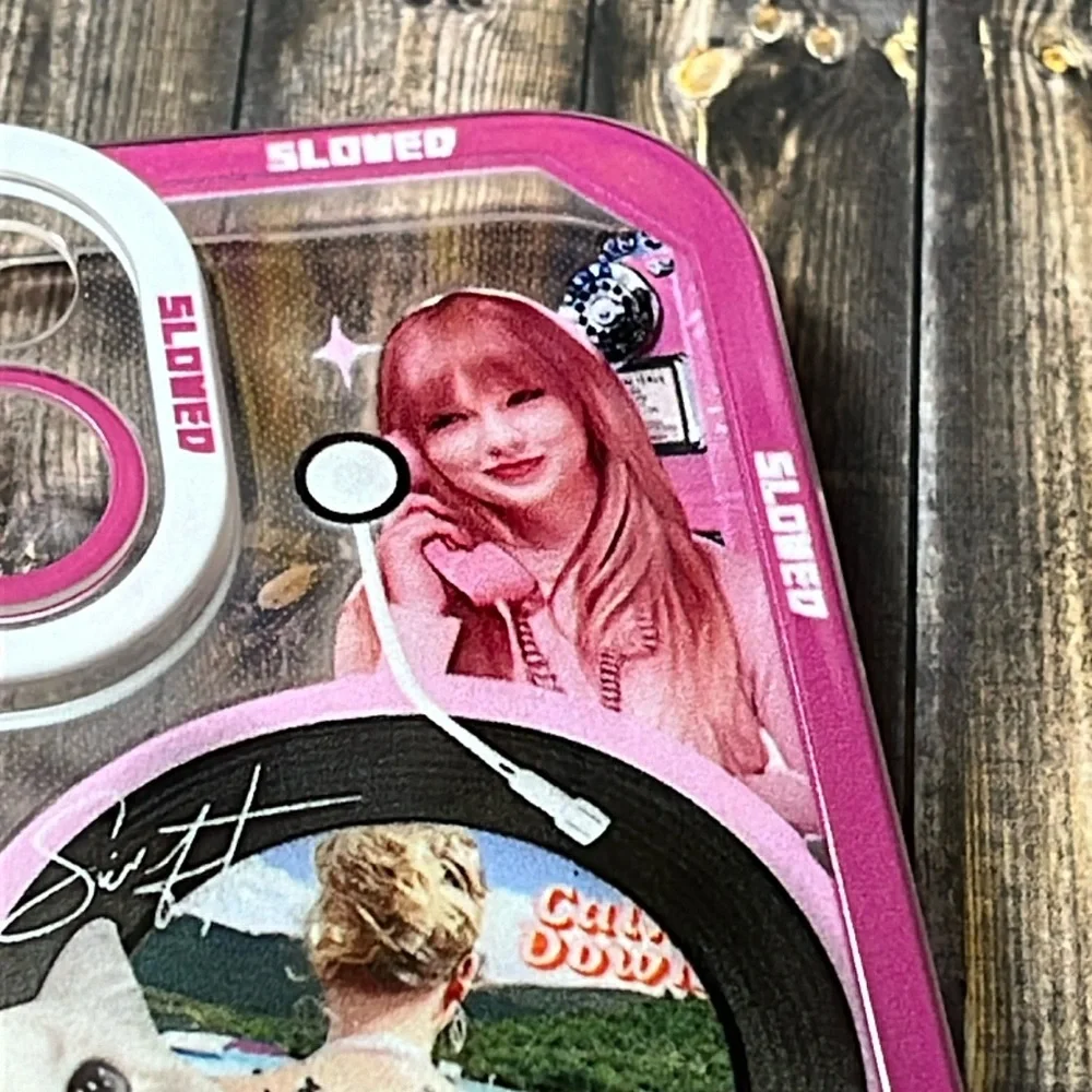 5for$10 Taylor Swift Music Pink Cute Collage iPhone 15 Clear Slim Phone Case